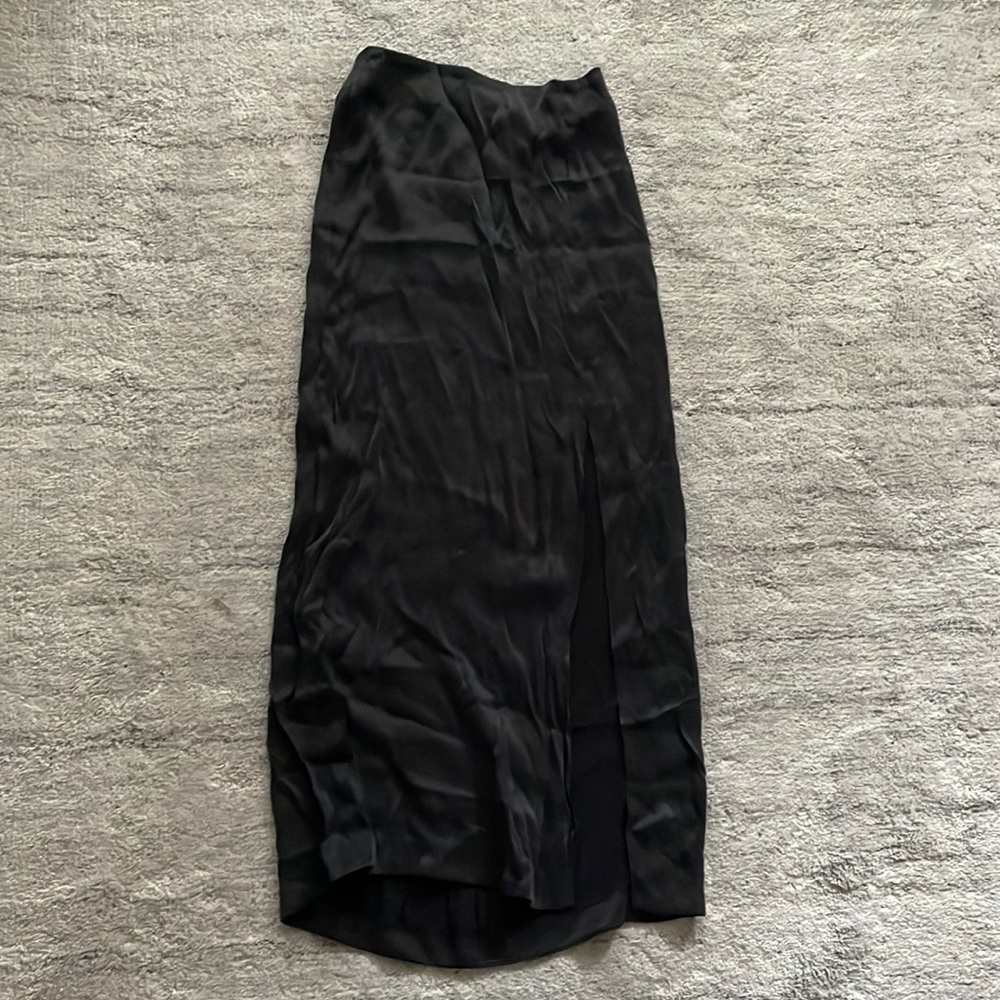 & Other Stories suede charcoal midi skirt 2